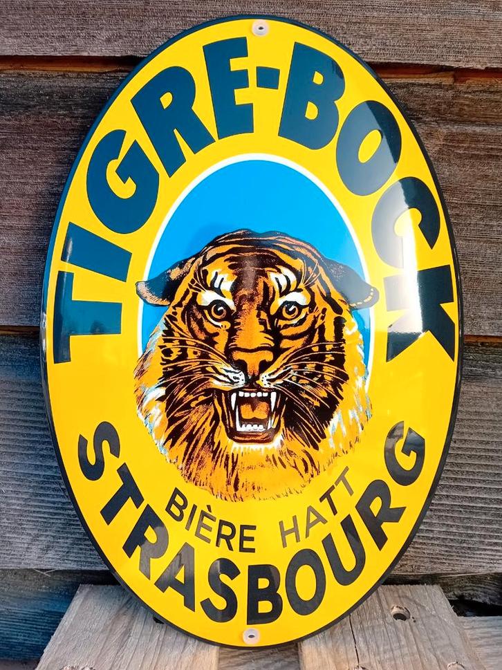 Tigre-Bock Strasbourg reclamebord, Verzamelen, Merken en Reclamevoorwerpen, Verzenden