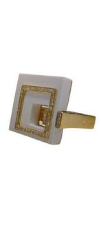 Statement ring - 18 karaat Geel goud - 0.40ct. tw. - Diamant, Handtassen en Accessoires, Antieke sieraden