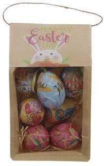 Gekleurde eieren papieren hangdecoratie set van 8 stuks, Huis en Inrichting, Woonaccessoires | Kunstplanten en Kunstbloemen, Nieuw