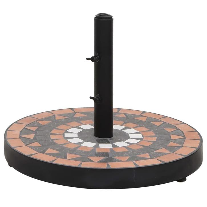 Parasolvoet Rond Terracotta/Wit 12kg | Tweede Kansje, Tuin en Terras, Parasols, Minder dan 1 meter, Verstelbaar, Nieuw, Parasolvoet