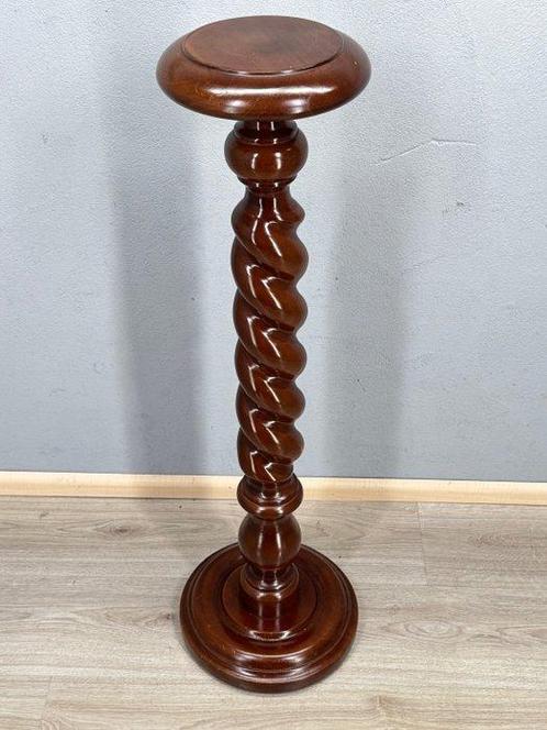 Schitterende piëdestal plantentafel - Standaard - Hout,, Antiek en Kunst, Curiosa en Brocante