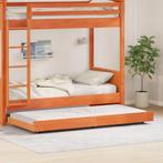 vidaXL Uitschuifbed met Wielen Wax Bruin 90x190 cm Massief, Huis en Inrichting, Slaapkamer | Bedden, Verzenden, Nieuw