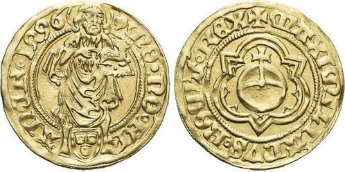 Goudgulden 1496 Frankfurt-kaiserliche en koenigliche Muen..., Timbres & Monnaies, Monnaies | Europe | Monnaies non-euro, Envoi