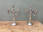 J Denayer - Kandelaar voor 5 kaarsen (2) - Verzilverd