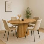 Mangohouten Eettafel Mick capsule 210×100 cm, Huis en Inrichting, Tafels | Eettafels, Verzenden, Nieuw, Industriële meubels, Overige vormen