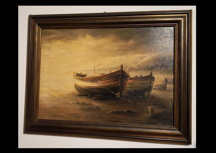 École italienne (XX) - Paesaggio marittimo siciliano, Antiquités & Art, Art | Peinture | Classique