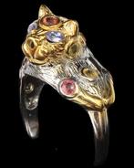 Tanzaniet - Zilver, Ring Het Oog van de Jaguar &