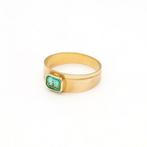 Bague - 18 carats Or jaune - 0.61ct. tw. Émeraude