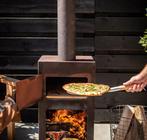 Kachel - Cortenstaal , Steen - Pizza oven -terras kachel