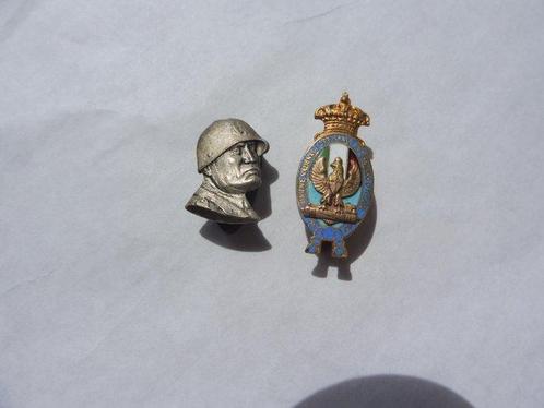 Italie - Médaille - Distintivo Duce Mussolini con elmetto e, Verzamelen, Militaria | Tweede Wereldoorlog