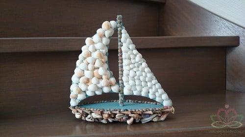 Papiermaché Zeilboot 3D 24x8x24 cm, Hobby en Vrije tijd, Knutselen, Nieuw