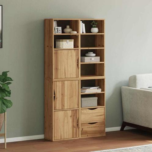 vidaXL Bijzetkasten 4 st ODDA 40x24x79 cm massief grenenhout, Huis en Inrichting, Kasten | Dressoirs, Nieuw, Verzenden