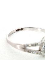 Ring - 18 karaat Witgoud Saffier - Diamant, Nieuw