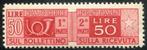 Italiaanse Republiek 1946 - Postpakketten 50 lire 14 x 13, Postzegels en Munten, Gestempeld