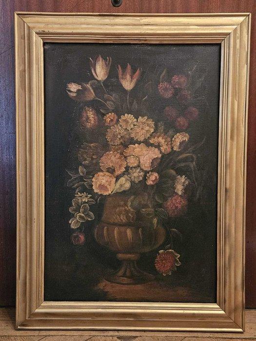Italiaanse school (XIX) - Jarrón con Flores, Antiek en Kunst, Kunst | Schilderijen | Klassiek