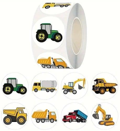 Sluitstickers trekkers tractor grondverzet beloning rond, Hobby en Vrije tijd, Knutselen, Nieuw