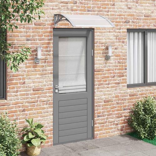 vidaXL Deurluifel 80x75 cm polycarbonaat grijs en, Tuin en Terras, Zonneschermen, Nieuw, Verzenden
