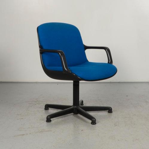 Vergaderstoel Haworth Comforto - Blauw - Draaibaar onderstel, Huis en Inrichting, Stoelen, Gebruikt, Ophalen of Verzenden
