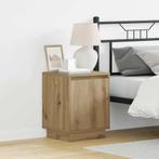 vidaXL Nachtkastje met 2 pcs artisanaal eikenkleurig 39 x, Verzenden, Nieuw