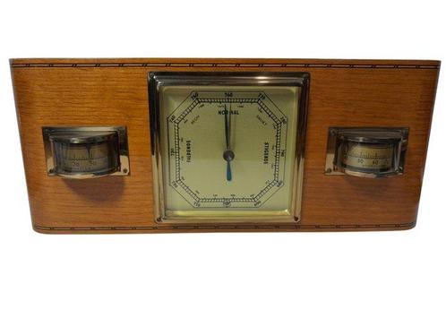 sbf Aneroid barometer - Glas, Hout, Metaal - sBf, Antiek en Kunst, Curiosa en Brocante