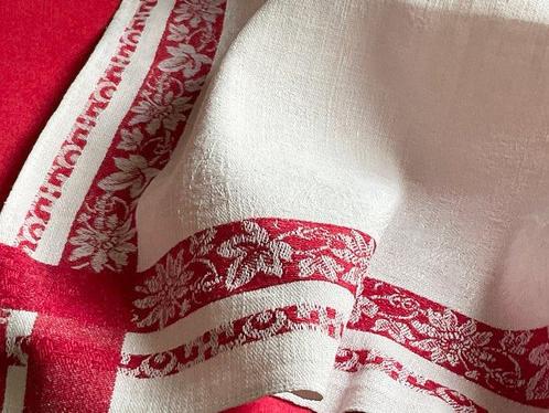 6 serviettes en lin damassé Jacquard Napoléon 111 Empire -, Antiek en Kunst, Antiek | Tapijten, Tafelkleden en Textiel