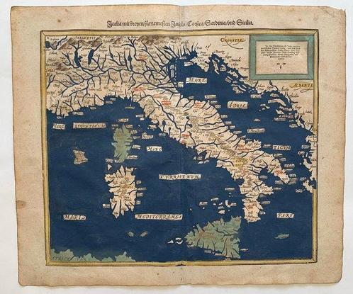 Italie - Italie; Sebastian Münster - Italia mit dreyen, Boeken, Atlassen en Landkaarten