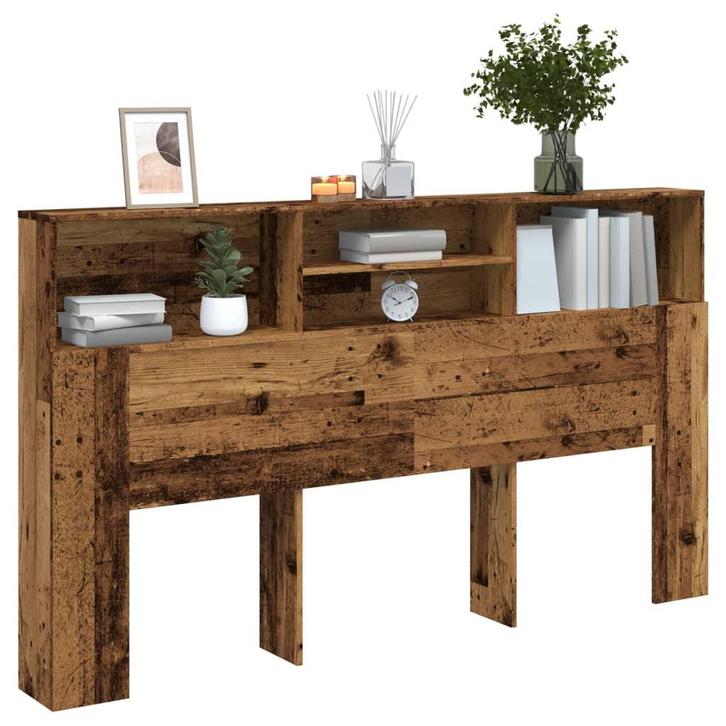 vidaXL Hoofdbordkast 180x19x103,5 cm bewerkt hout oud, Huis en Inrichting, Slaapkamer | Bedden, Nieuw, Verzenden