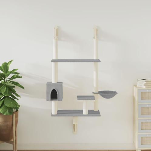 vidaXL Kattenmeubel wandgemonteerd met krabpaal 153 cm, Dieren en Toebehoren, Katten-accessoires, Nieuw, Verzenden