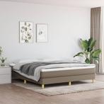 vidaXL Boxspring bed stof taupe 180x200 cm, Verzenden