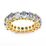 Ring - 14 karaat Geel goud - 8.00ct. tw. Saffier -, Nieuw