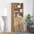 vidaXL Highboard Artisan Eiken 69,5 x 34 x 180 cm Bewerkt, Huis en Inrichting, Kasten | Dressoirs, Verzenden, Nieuw