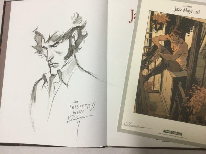 Jazz Maynard T7 + Intégrale T1 + dédicace + ex-libris - 2x C, Boeken, Stripverhalen