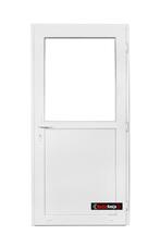 PVC Deur 98 x 200 vol paneel, 1/2 en 1/3 glas. Op stock!, Doe-het-zelf en Bouw, Deuren en Vliegenramen, 80 tot 100 cm, Nieuw, Ophalen of Verzenden