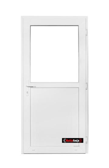 PVC Deur 98 x 200 vol paneel, 1/2 en 1/3 glas. Op stock!, Ophalen of Verzenden, Buitendeur