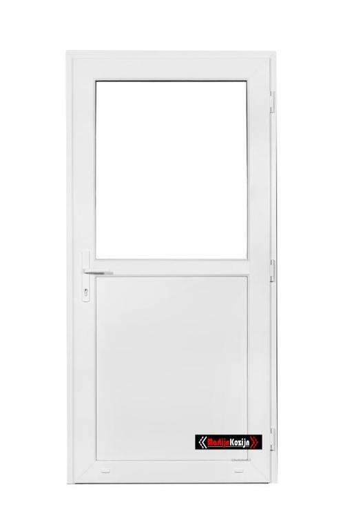 PVC Deur 98 x 200 vol paneel, 1/2 en 1/3 glas. Op stock!, Doe-het-zelf en Bouw, Deuren en Vliegenramen, Nieuw, Glas, Kunststof