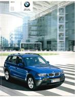 2005 BMW X3 BROCHURE NEDERLANDS, Boeken, Auto's | Folders en Tijdschriften, Ophalen of Verzenden, Nieuw