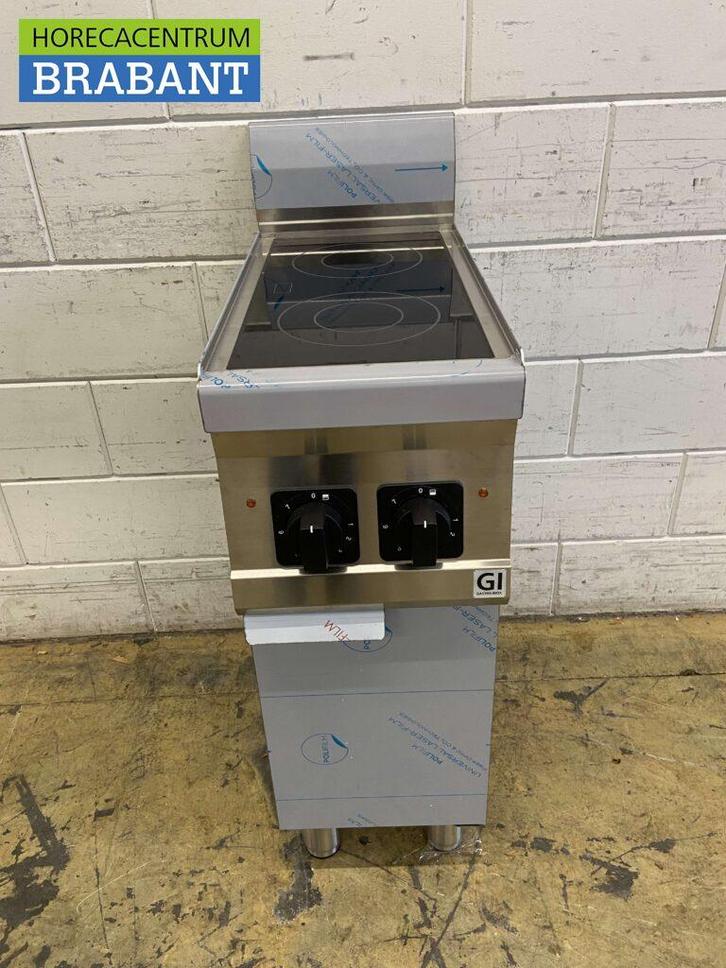 RVS Gastro-Inox 2 pits Elektrisch keramisch fornuis, Articles professionnels, Horeca | Équipement de cuisine, Enlèvement ou Envoi