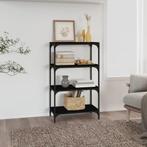 vidaXL Boekenkast 60x33x70,5 cm bewerkt hout en staal zwart, Huis en Inrichting, Kasten | Boekenkasten, Verzenden, Nieuw