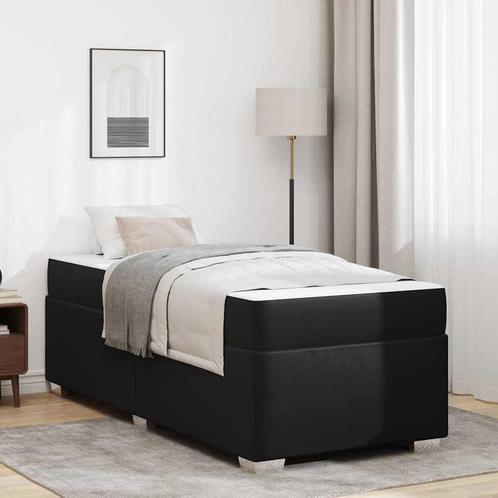 vidaXL Bedframe Anders Zwart 90 x 190 cm Kunstleer, Huis en Inrichting, Slaapkamer | Bedden, Nieuw, Verzenden