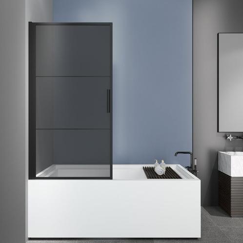 Aanbieding: Badwand Frame 150x80 cm 8 mm NANO Glas Mat Zwart, Doe-het-zelf en Bouw, Sanitair, Bad, Nieuw, Ophalen of Verzenden