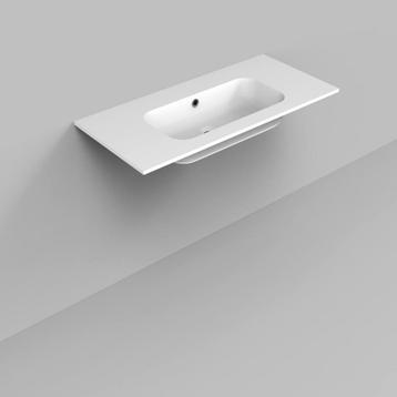 Wastafel Marble BWS 100,5x46x1,5 cm Mat Wit (zonder, Doe-het-zelf en Bouw, Sanitair, Ophalen of Verzenden, Nieuw, Overige typen
