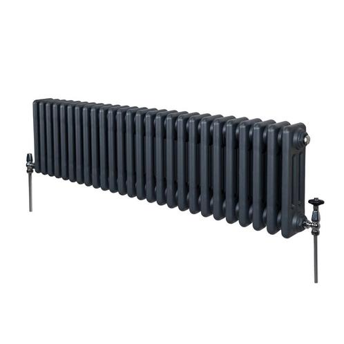 Traditionele 3 Kolom Radiator - 300 x 1192mm - Antraciet, Doe-het-zelf en Bouw, Verwarming en Radiatoren, Verzenden