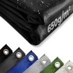Jago® Afdekzeil, 650 g/m², 4x5 m zwart, waterdicht en scheur, Doe-het-zelf en Bouw, Verzenden, Nieuw