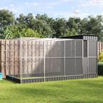 vidaXL Volière met verlengstuk 416x203x216 cm staal, Dieren en Toebehoren, Verzenden, Nieuw