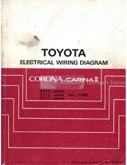 1983 TOYOTA CORONA | CARINA II ELECTRISCHE SCHEMA, Autos : Divers, Modes d'emploi & Notices d'utilisation