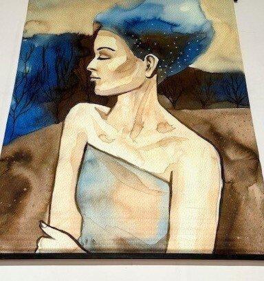 Wanddecoratie - Velvet wanddoek, Antiek en Kunst, Kunst | Designobjecten