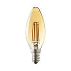 LED E14- Filament - C35 - Dimbaar | Amber(goud) 2200k - 4W, Nieuw, Ophalen of Verzenden