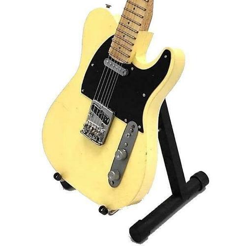 Miniatuur Fender Telecaster gitaar met gratis standaard, Collections, Cinéma & Télévision, Envoi