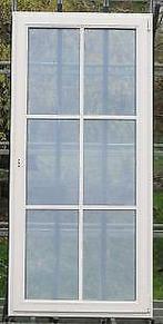 pvc terrasraam , raam 99 x 214  creme / gouden eik, Nieuw, Deurkozijn, Kunststof, 150 tot 225 cm