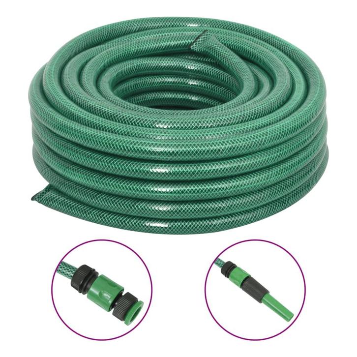 vidaXL Tuinslang met koppelingsset 0,75 50 m PVC groen, Tuin en Terras, Tuinslangen, Nieuw, Verzenden
